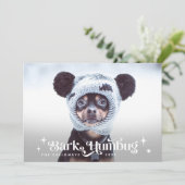 BARK HUMBUG Funny Dog Xmas Feestdagenkaart (Staand voorkant)