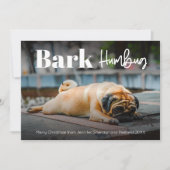 Bark Humbug Moderne Aangepaste Foto Vakantiekaart Feestdagenkaart (Voorkant)
