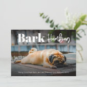 Bark Humbug Moderne Aangepaste Foto Vakantiekaart Feestdagenkaart (Staand voorkant)