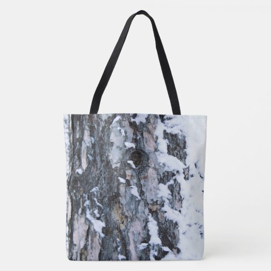 Bark in sneeuw tote bag (Voorkant)