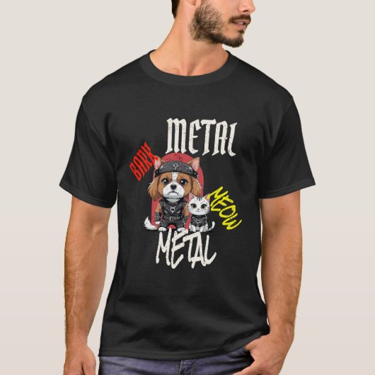 Bark & Meow Metaal T-shirt (Voorkant)