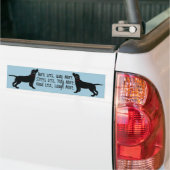 "Bark Miner, Wag Meer" Bumpersticker (Op Truck)
