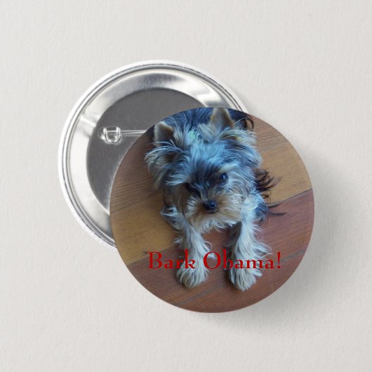 Bark Obama! Ronde Button 5,7 Cm (Voorkant /achterkant)