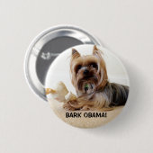 BARK OBAMA VAN BOMBO RONDE BUTTON 5,7 CM (Voorkant /achterkant)