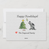 Bark op de Hairy Angels Sing Dogs-kerstkaart Feestdagenkaart (Achterkant)