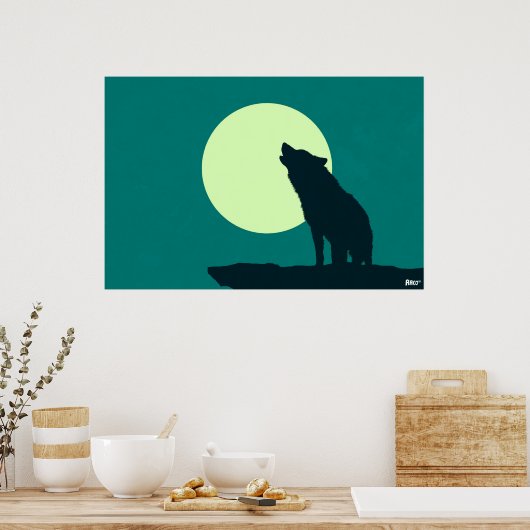 Bark op de maan poster (Keuken)