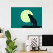 Bark op de maan poster (Thuiskantoor)