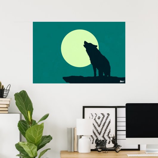 Bark op de maan poster (Thuiskantoor)