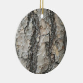 Bark Pine Wood Keramisch Ornament (Rechts)