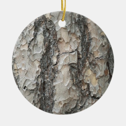 Bark Pine Wood Keramisch Ornament (Voorkant)