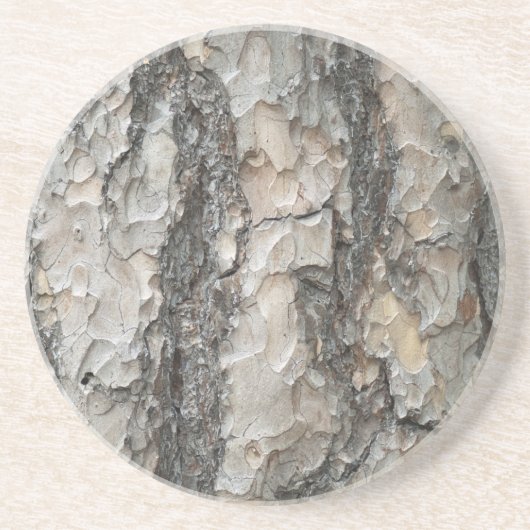 Bark Pine Wood Zandsteen Onderzetter (Voorkant)