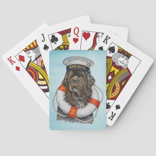 Bark Royale Newfoundland Dog-speelkaarten Pokerkaarten (Achterkant)
