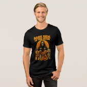 Bark Side of the Moon  Halloween Dog Grim Reaper Tri-Blend Shirt (Voorkant volledig)