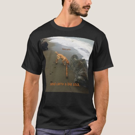 Bark Softly hondenliefhebbers spel T-shirt (Voorkant)