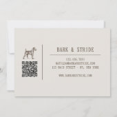 Bark & Stride Honden Uitlaten Zakelijke QR-code Kaart (Achterkant)