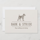 Bark & Stride Honden Uitlaten Zakelijke QR-code Kaart (Voorkant)