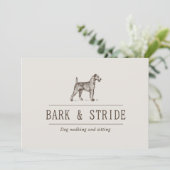 Bark & Stride Honden Uitlaten Zakelijke QR-code Kaart (Staand voorkant)