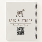 Bark & Stride Hondenuitlaatbedrijf QR-code Notitieboek (Achterkant)