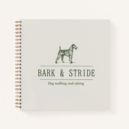 Bark & Stride Hondenuitlaatbedrijf QR-code Notitieboek (Voorkant)