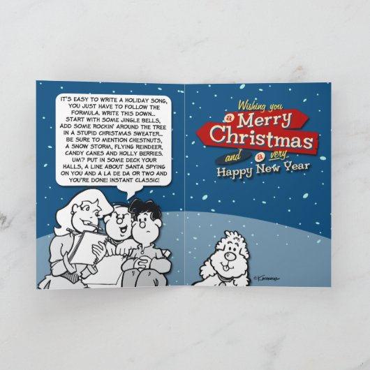 Bark The Halls Feestdagen Kaart (Binnen)