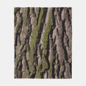 Bark tree oak moss trunk wood fleece deken (Voorkant)