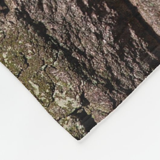 Bark tree oak moss trunk wood fleece deken (Hoek)