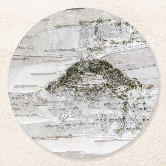 Bark van de vogelboom ronde kartonnen onderzetter (Voorkant)