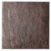 Bark - Warm Brown Weathered Tree Bark Natuur Tegeltje (Voorkant)