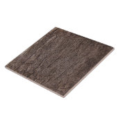 Bark - Warm Brown Weathered Tree Bark Natuur Tegeltje (Zijkant)