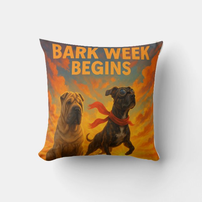 Bark Week begint Kussen (Voorkant)
