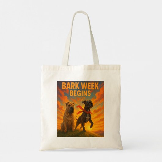 Bark Week begint Tote Bag (Achterkant)