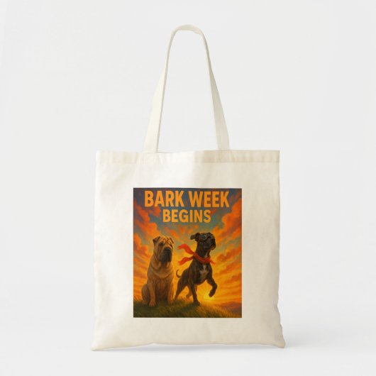 Bark Week begint Tote Bag (Voorkant)