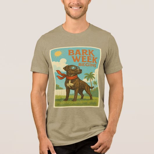 Bark Week gaat van start: Retro Flight Edition Tri-Blend Shirt (Voorkant)