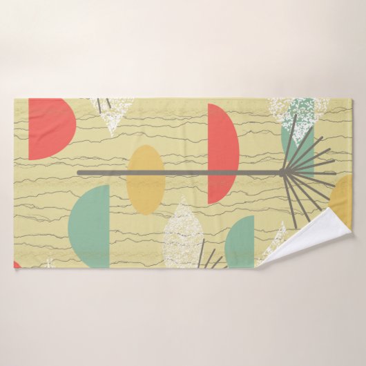 Barkcloth Abstracte Flowers Badhanddoek (Badhanddoek)