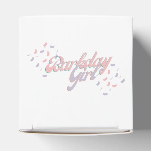 Barkday Girl Favor Box Bedankdoosjes (Bovenkant)