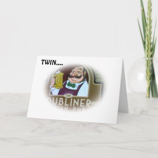 BARKEEP ZEGT OP DE TWEEDE MAANDAG "BOTTOMS UP" KAART (Voorkant)