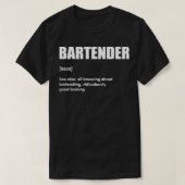 Barkeeper Bartender Funny Definition T-shirt (Design voorkant)