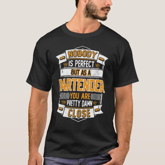 Barkeeper Bartender T-shirt (Voorkant)