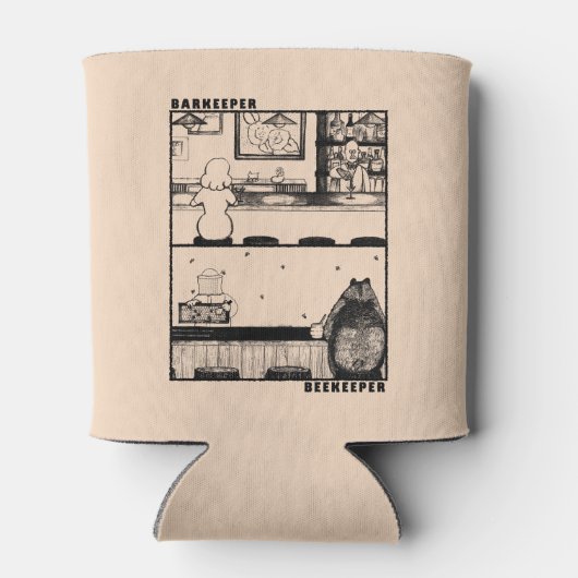 Barkeeper en imker blikjeskoeler (Achterkant)