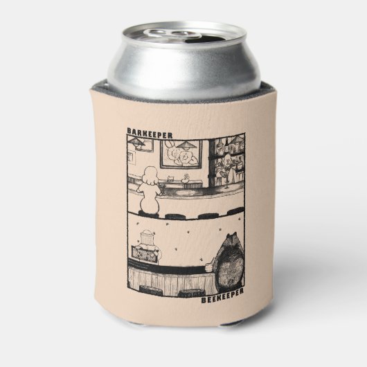 Barkeeper en imker blikjeskoeler (Blikje Achterkant)