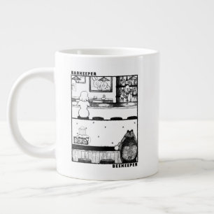 Barkeeper en imker grote koffiekop