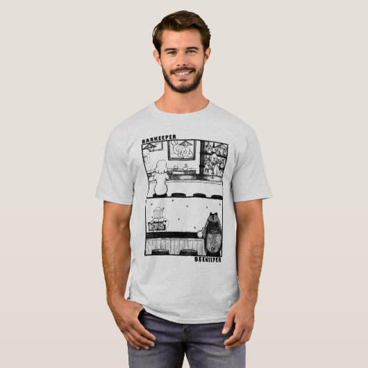 Barkeeper en imker t-shirt (Voorkant volledig)