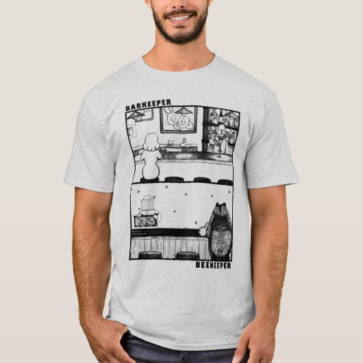 Barkeeper en imker t-shirt (Voorkant)