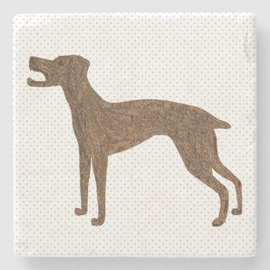 Barkeerhond Stenen Onderzetter (Voorkant)