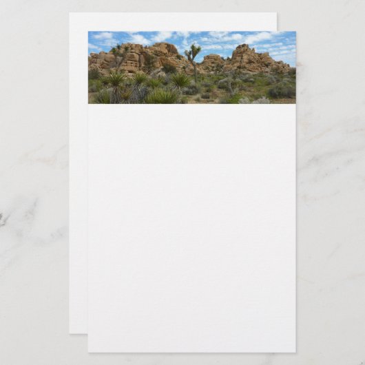Barker Dam Loop Trail bij Joshua Tree National Par Briefpapier (Voorkant / Achterkant)