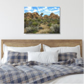 Barker Dam Loop Trail bij Joshua Tree National Par Canvas Afdruk (Insitu (Slaapkamer))