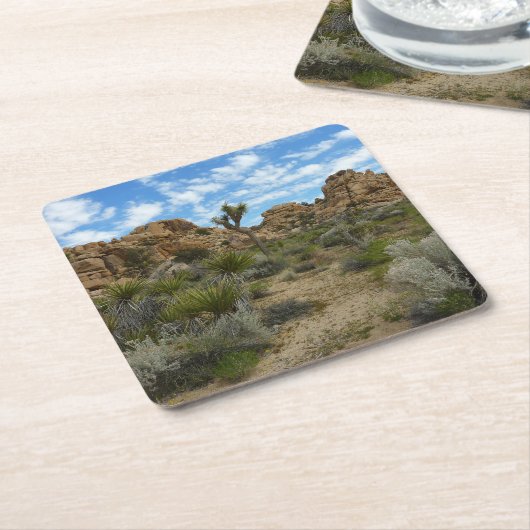 Barker Dam Loop Trail bij Joshua Tree National Par Kartonnen Onderzetters (Schuin)