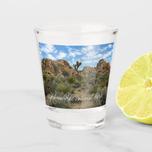Barker Dam Loop Trail bij Joshua Tree National Par Shot Glas (Voorkant)