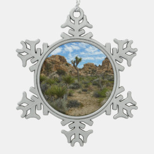 Barker Dam Loop Trail bij Joshua Tree National Par Tin Sneeuwvlok Ornament