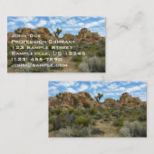 Barker Dam Loop Trail bij Joshua Tree National Par Visitekaartje (Voorkant / Achterkant)